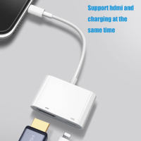[Apple MFi Certified] Lightning към HDMI кабел 1080P цифров AV HDMI адаптер за iPhone, снимка 3 - Аксесоари за Apple - 44518499