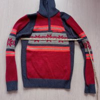 Красив и топъл, вълнен, дамски пуловер Kari Traa, размер S-M, снимка 4 - Блузи с дълъг ръкав и пуловери - 35786041