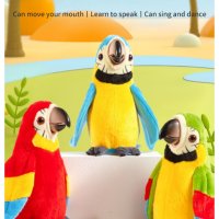 Цветен разговорлив папагал Интерактивна записваща и музикална играчка, която маха с криле и учи деца, снимка 3 - Музикални играчки - 41403123
