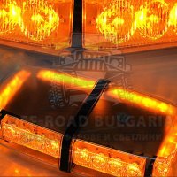 12V Оранжева аварийна лампа с магнит 30см 72W лед аварийна сигнална блиц лампа маяк за пътна помощ, снимка 4 - Аксесоари и консумативи - 40475334