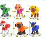 6 фигурки Пес Патрул Paw Pes Patrol кучета пластмасови играчки и украса за торта, снимка 3 - Фигурки - 34178535