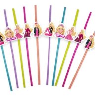10 бр Барби Barbie парти сламки рожден ден, снимка 2 - Други - 42689832