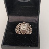Сребърен пръстен с сапфир ЗЕ, снимка 6 - Пръстени - 44480404