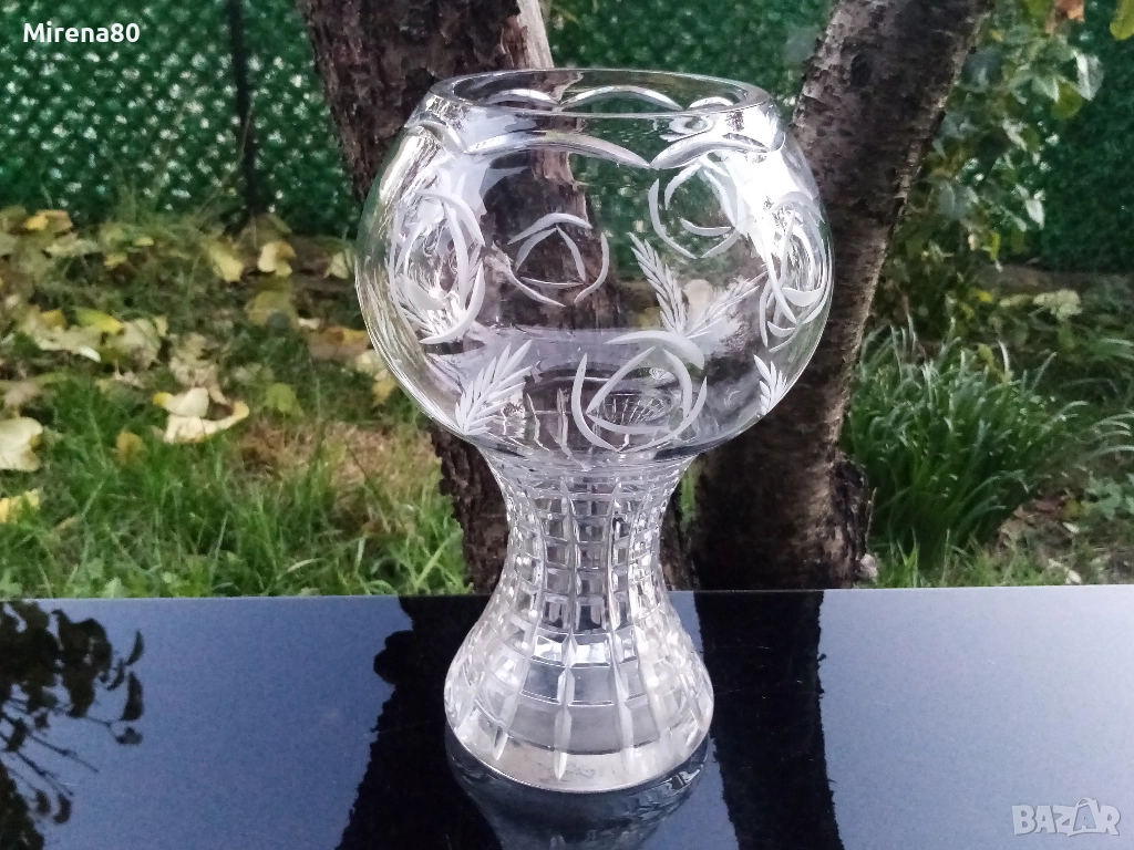 Огромна кристална ваза - СССР, снимка 1