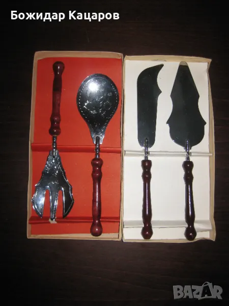 Прибори за сервиране на торта и салата. Цена 20 лева, общо. Пращам по Еконт. За София, може и лично , снимка 1