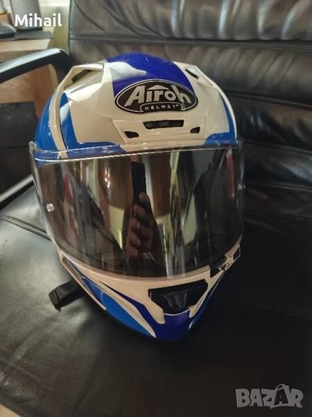 KАСКА AIROH VALOR WINGS BLUE GLOSS , снимка 1