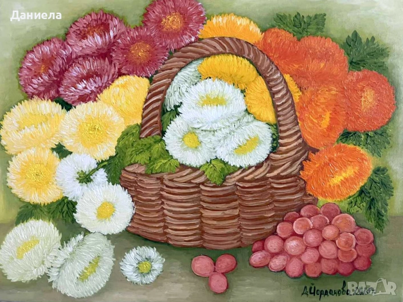 "С аромат на есен.", авторска картина с маслени бои., снимка 1