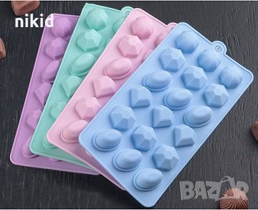 Камъни диаманти силиконов молд форма бонбони гипс шоколад и др, снимка 1