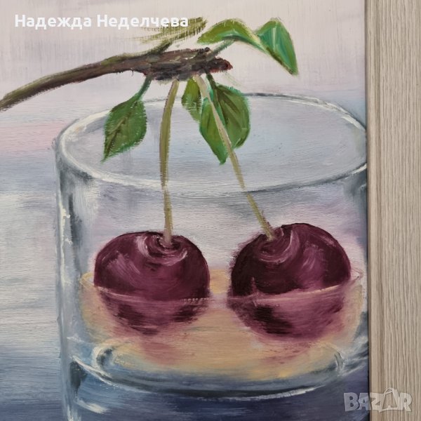 Авторска картина с маслени бои на фазер 20/25 см., снимка 1