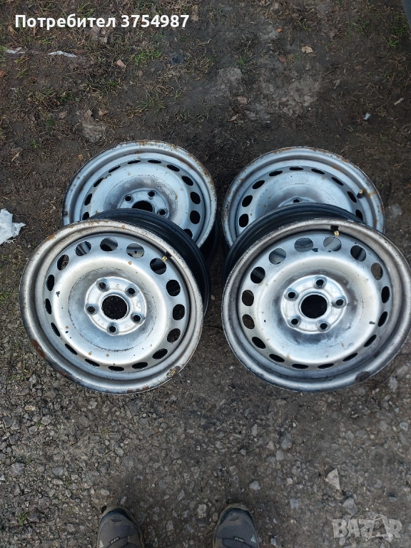 5х112 х15-57.1 железни джанти , снимка 1