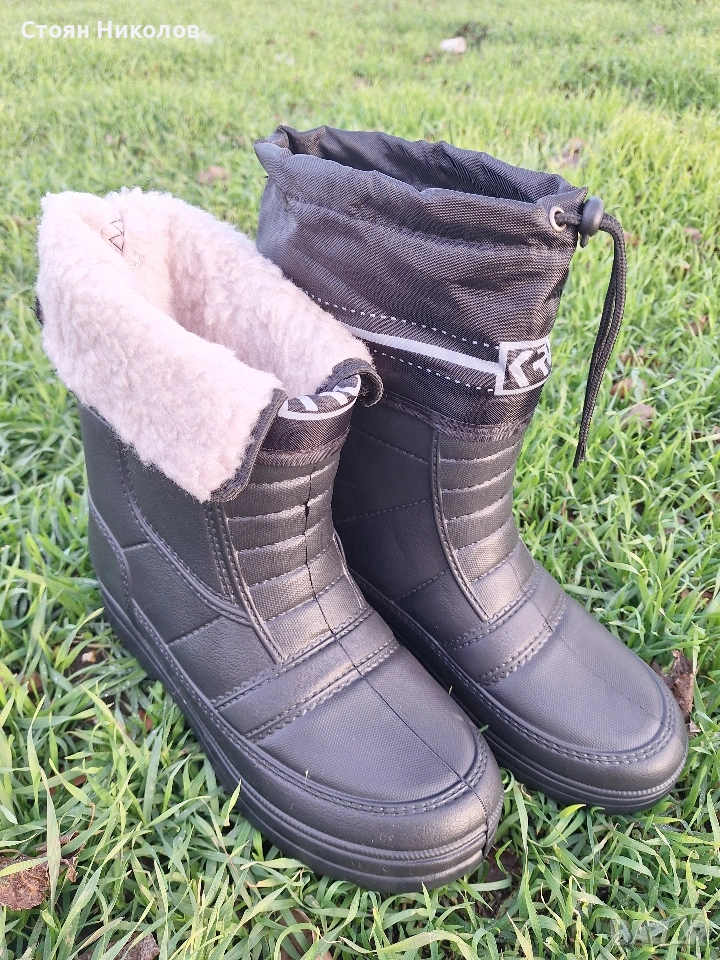 Зимни ботуши с термо чорап за лов и риболов черен "Крок", снимка 1