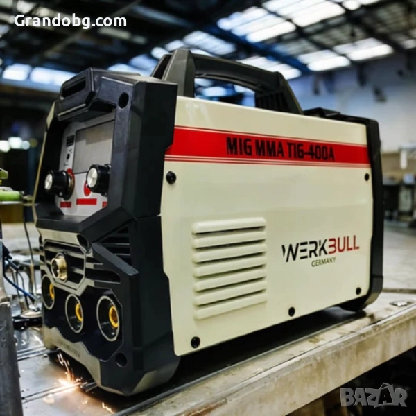 2в1 Телоподаващо Инверторен Електрожен 400А WERKBULL, снимка 1