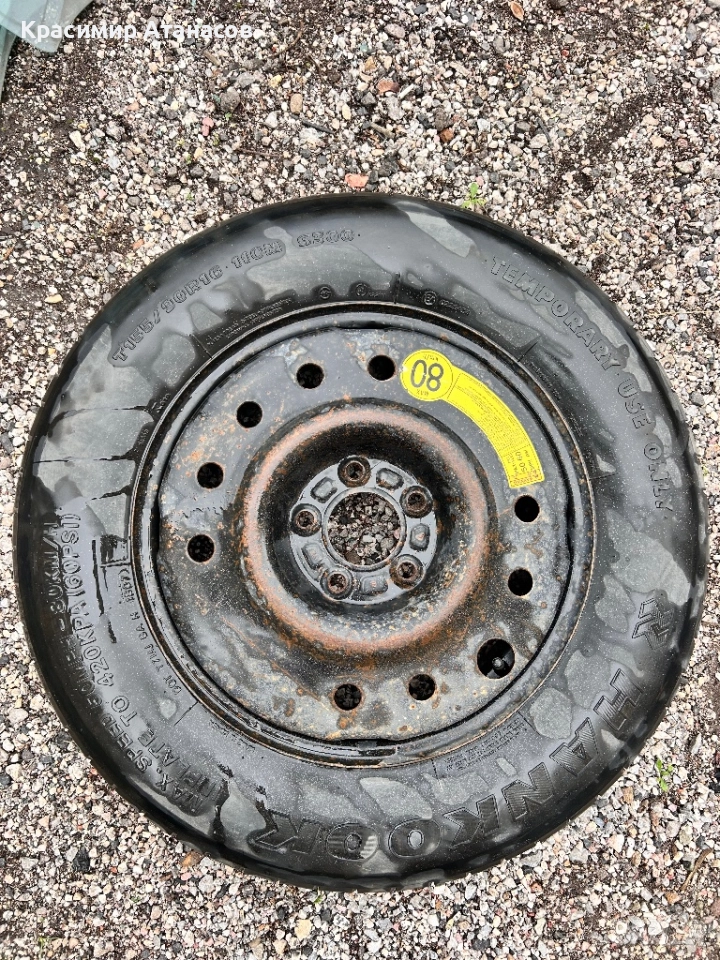 Резервна гума за патерица за Шевролет каптива. 155.90R16.  Централен отвор 70.2 , снимка 1