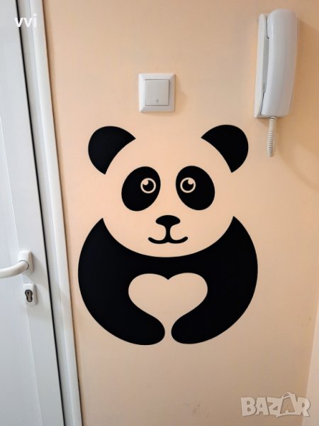 Стикер за стена Панда, размер 40 x 50 cm, снимка 1