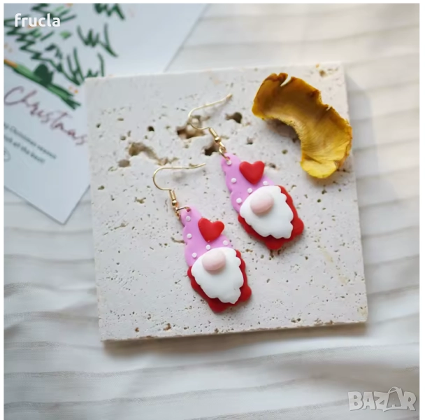 Коледни Обеци Джудже , снимка 1