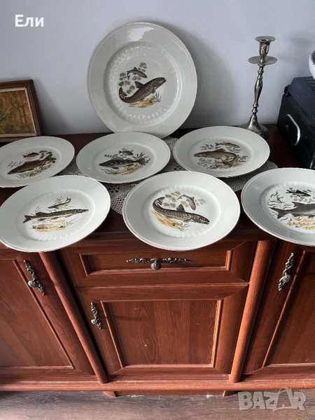 Немски порцеланов рибен сервиз , снимка 1