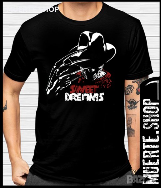Черна тениска с щампа FREDDY SWEET DREAMS, снимка 1