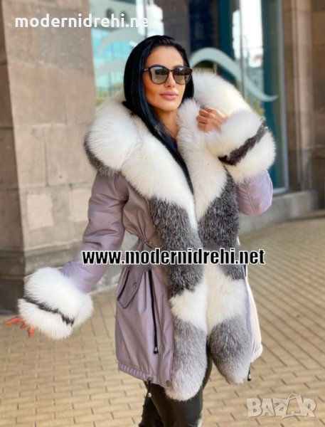Дамско луксозно палто парка с лисица код 89, снимка 1
