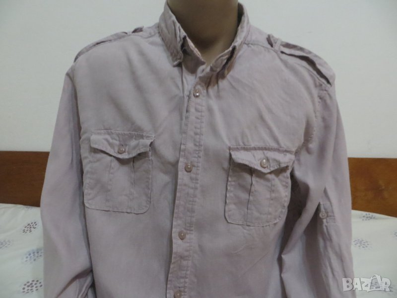 Мъжка риза с дълъг ръкав от лен Bonobo jeans, снимка 1