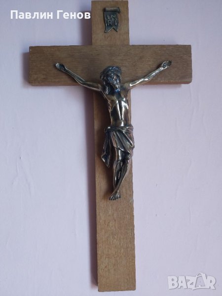 Стар кръст , Исус Христос 50.5х28см , снимка 1