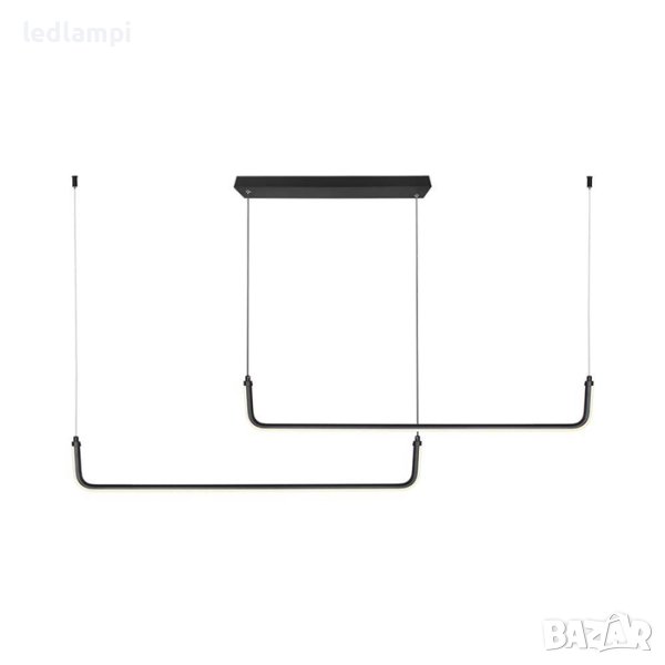 LED Полилей 24W Черен Неутрално Бяла Светлина, снимка 1