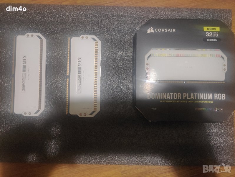 32Gb DDR5 6200MHZ DOMINATOR PLATINUM RGB CORSAIR cas 36-39-39-76, снимка 1