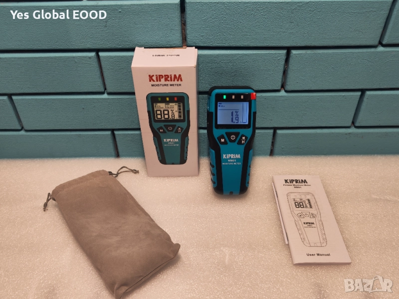 Kiprim WM01 влагомер за стени, дърво и зидария без игли, снимка 1