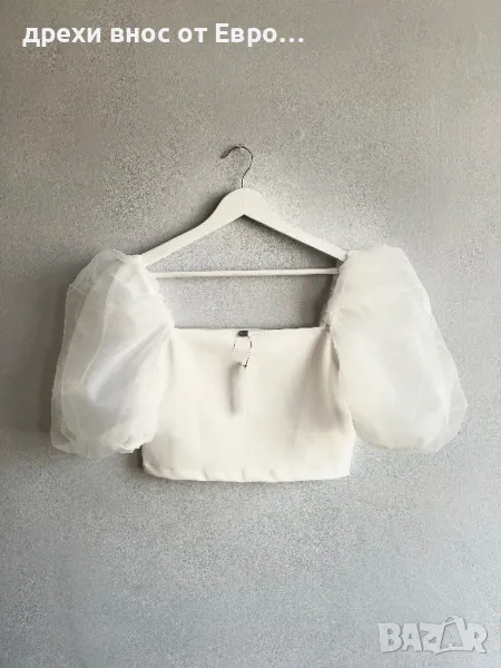 ASOS crop top с буфан ръкав, снимка 1