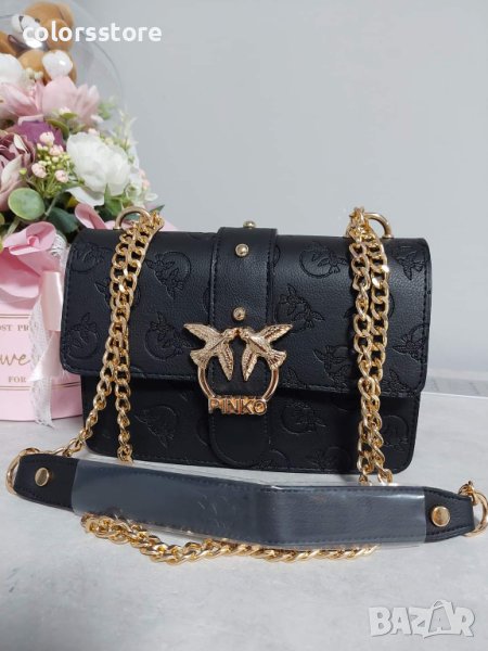 Черна чанта Pink💚 монограм код SG-S46y, снимка 1