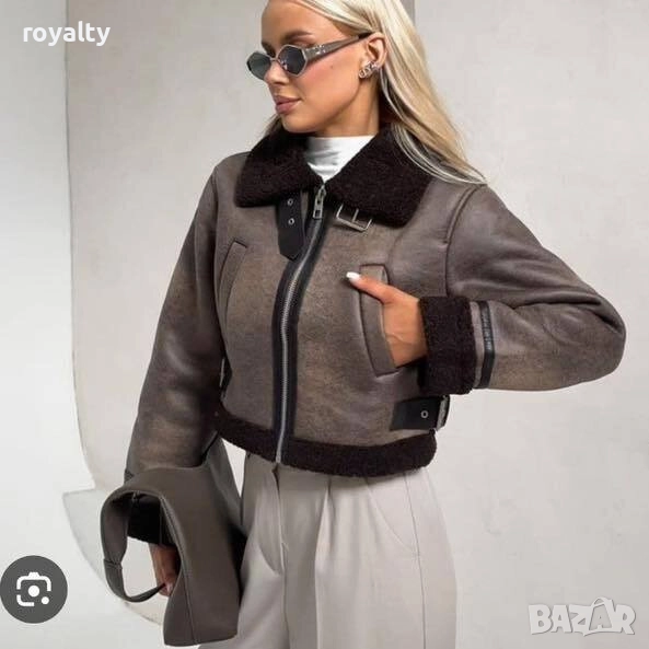 КОЖЕНО ЯКЕ С КАРАКУЛ ДВА ЦВЯТА , снимка 1