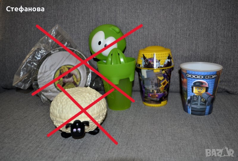 Макдоналдс чаши Лего и Батман, снимка 1