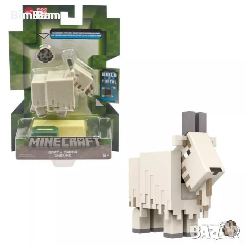 Фигурка Minecraft Build A Portal Goat / коза / Mattel, снимка 1