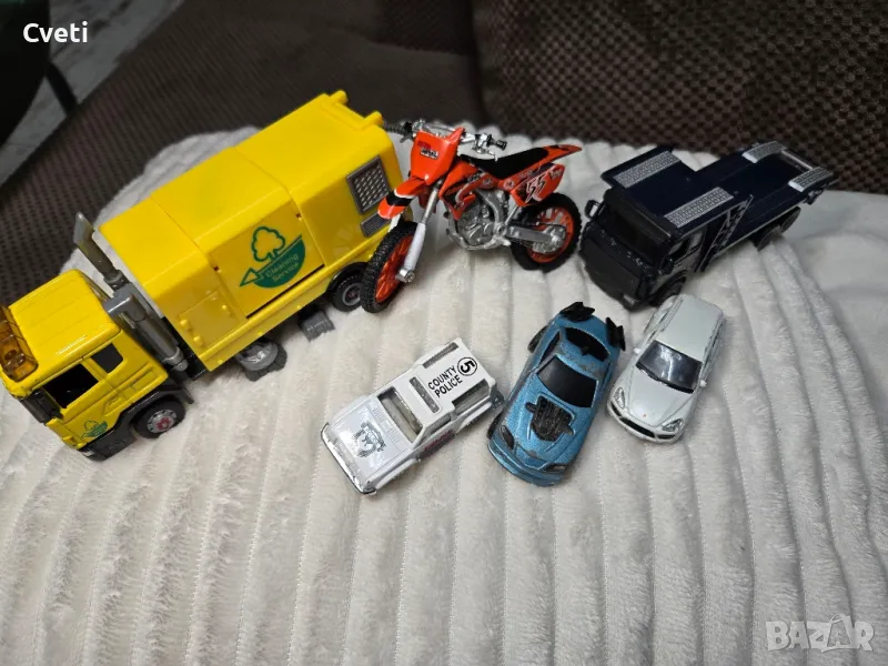 Камион за боклук , мотор и три колички, снимка 1