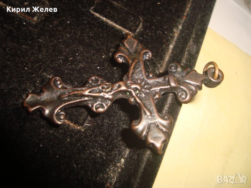 СТАР НАГРЪДЕН МЕДЕН КРЪСТ РЕТРО СТИЛ 14509, снимка 1