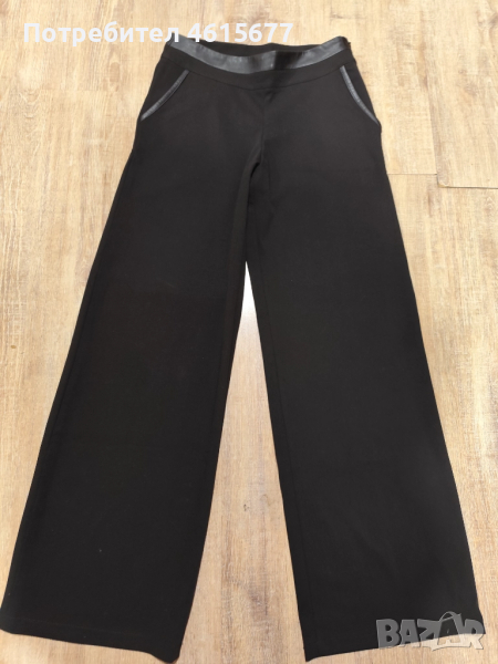 готин панталон с широки крачоли и кожа , снимка 1