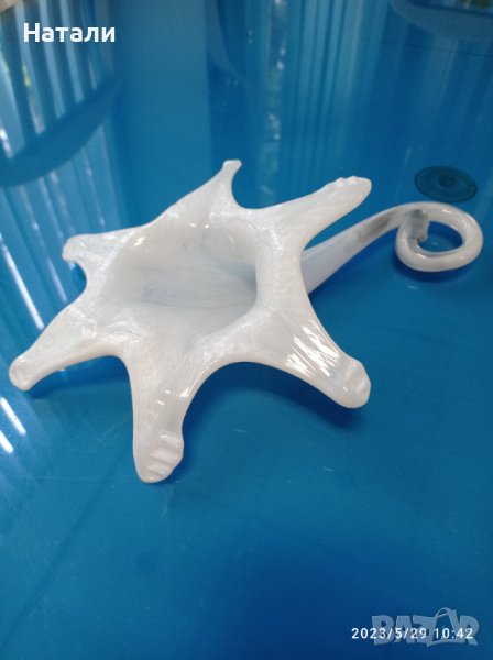 стъклен свещник Мурано 868, снимка 1