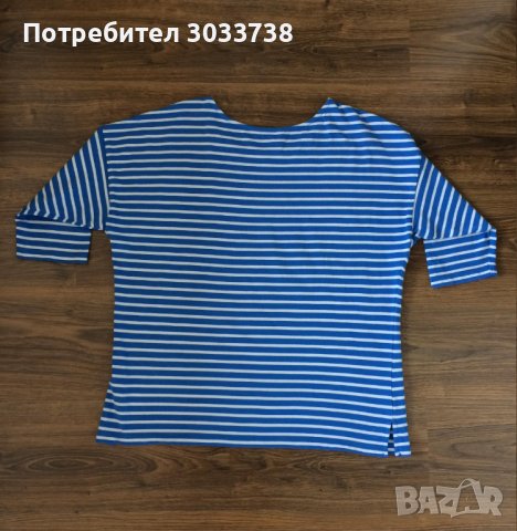 Essentials by Tchibo Дамска раирана ежедневна блуза, снимка 3 - Корсети, бюстиета, топове - 41570113