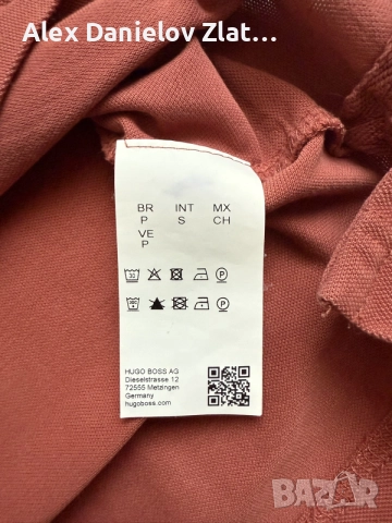 Мъжка поло тениска Hugo Boss Pima Cotton (Керемидено червена), снимка 4 - Тениски - 55861481