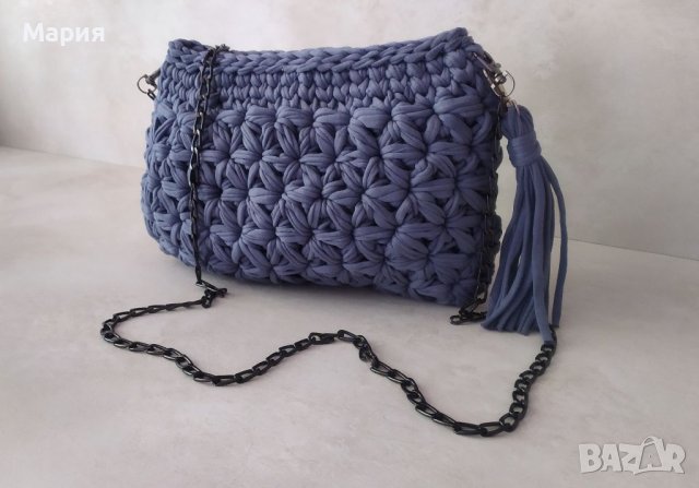Ръчно плетена дамска чанта 