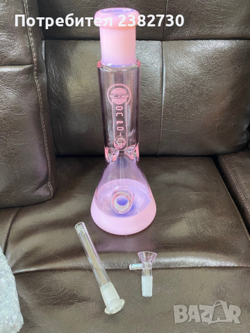 PINKIE PIE - 12" DUAL COLOR BEAKER BONG - MILKY PINK, снимка 6 - Други - 36371204