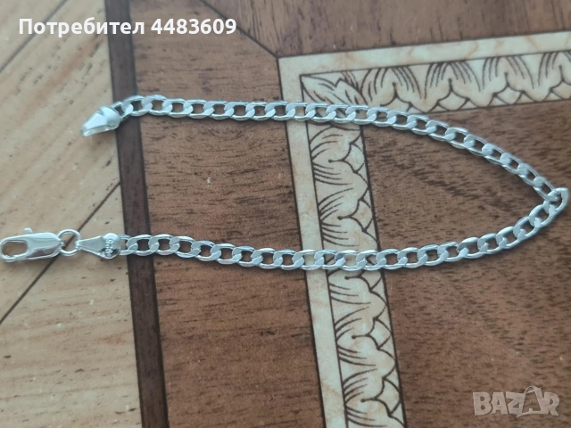 Сребърна Гривна , снимка 3 - Гривни - 53188728