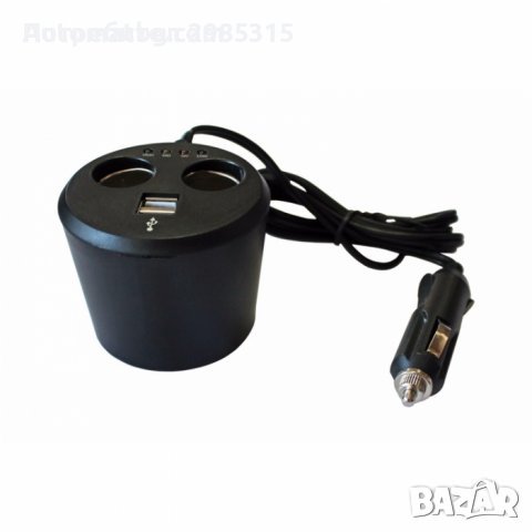 Разклонител Запалка Зарядно с 2 Букси Гнезда и 2 USB порта на 12V, снимка 2 - Аксесоари и консумативи - 41609492
