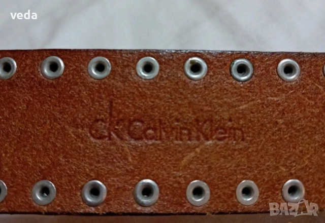 Calvin Klein Оригинален 100% кожен колан 105 см, снимка 2 - Колани - 52918118