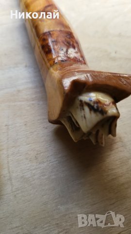 Уникален нож финка дръжка от зъб, снимка 10 - Ножове - 42144012