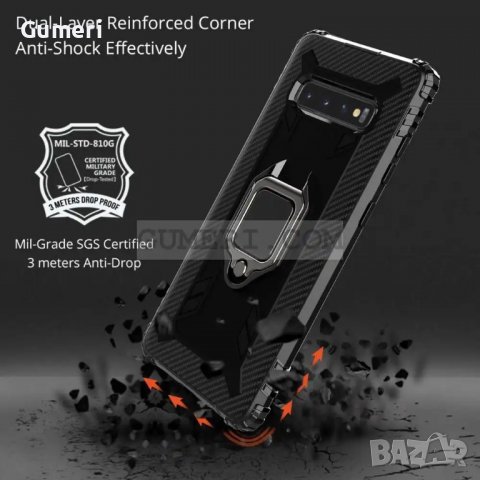 Samsung Galaxy S10+ - Хибриден Кейс с Ринг, снимка 4 - Калъфи, кейсове - 38805919