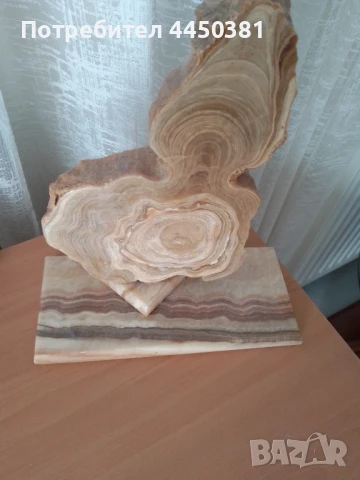 Старинна Декоративна скулптура от естествен камък – ОНИКС, снимка 6 - Антикварни и старинни предмети - 50564147