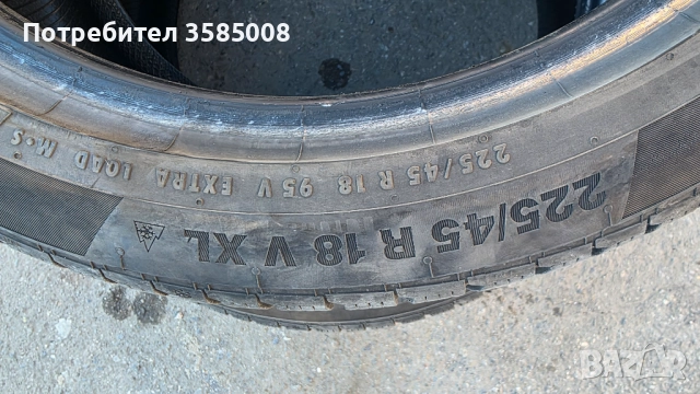 Continental WinterContact 225/45/18 DOT18, снимка 5 - Гуми и джанти - 52929205