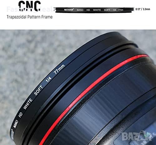 Нов 77 mm филтър Оптично стъкло снимки портретна фотография, снимка 7 - Чанти, стативи, аксесоари - 40498736