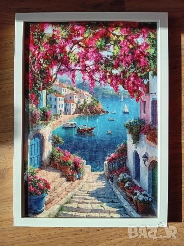 Картина/принт/Средиземноморски пейзаж в рамка 21/ 30см.