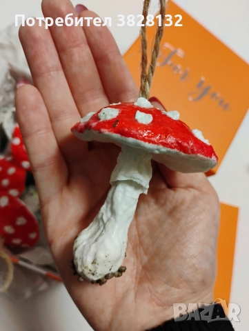 играчки за елха ръчна изработка - гъбки, снимка 2 - Кукли - 51924229